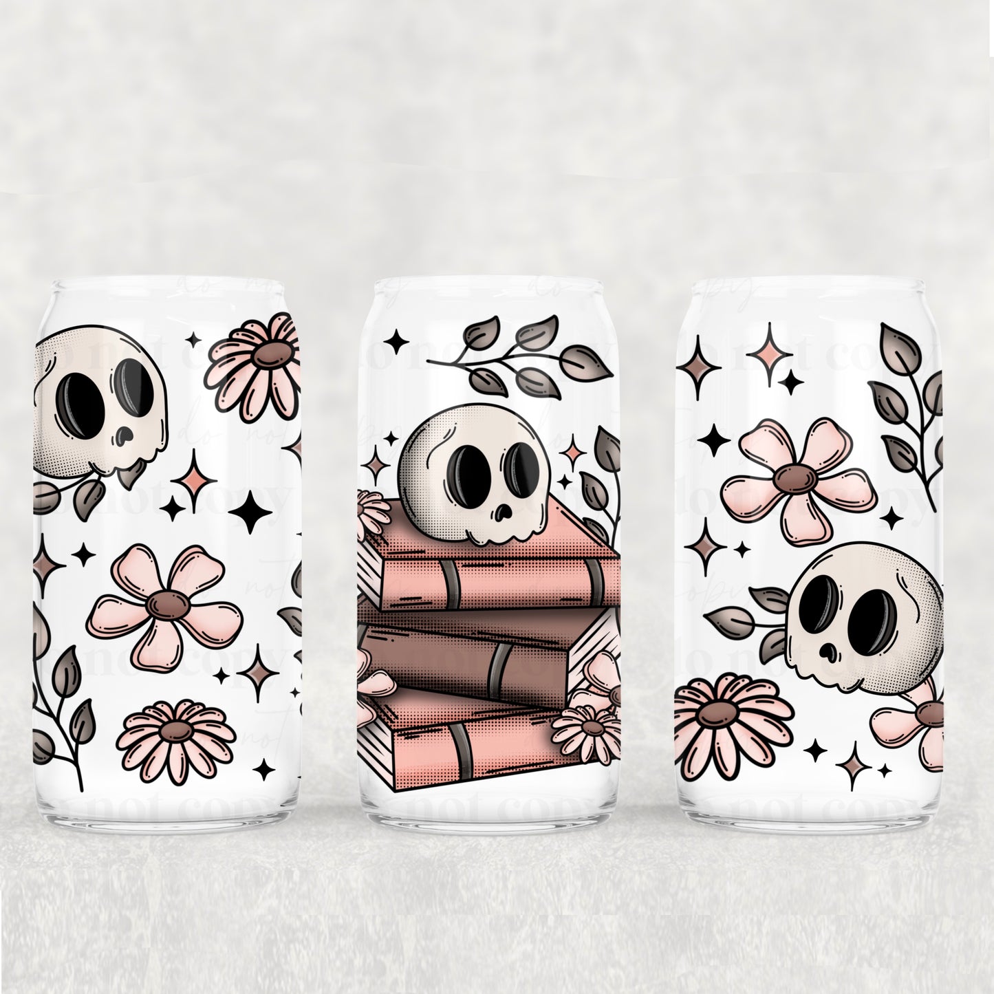 Cute Skellie Book Stack - Cup & Mug