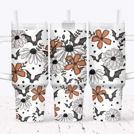 Dark Florals - 40oz Tumbler