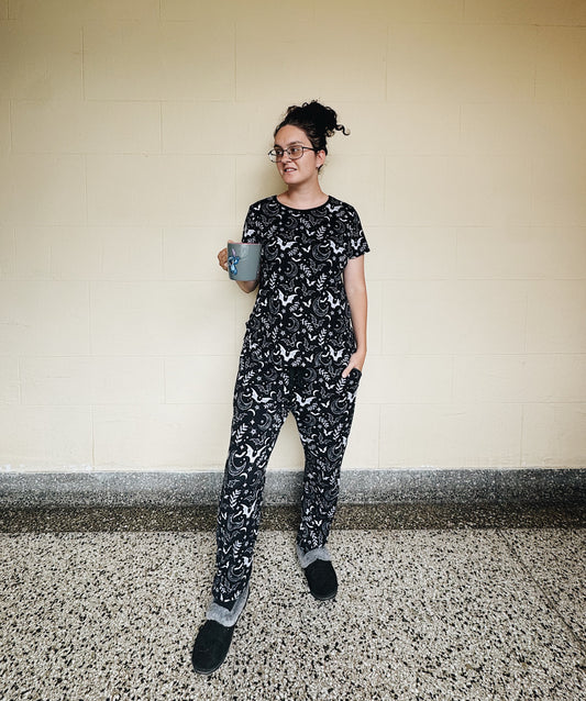 Midnight Bats Bamboo Adult Pajama Set