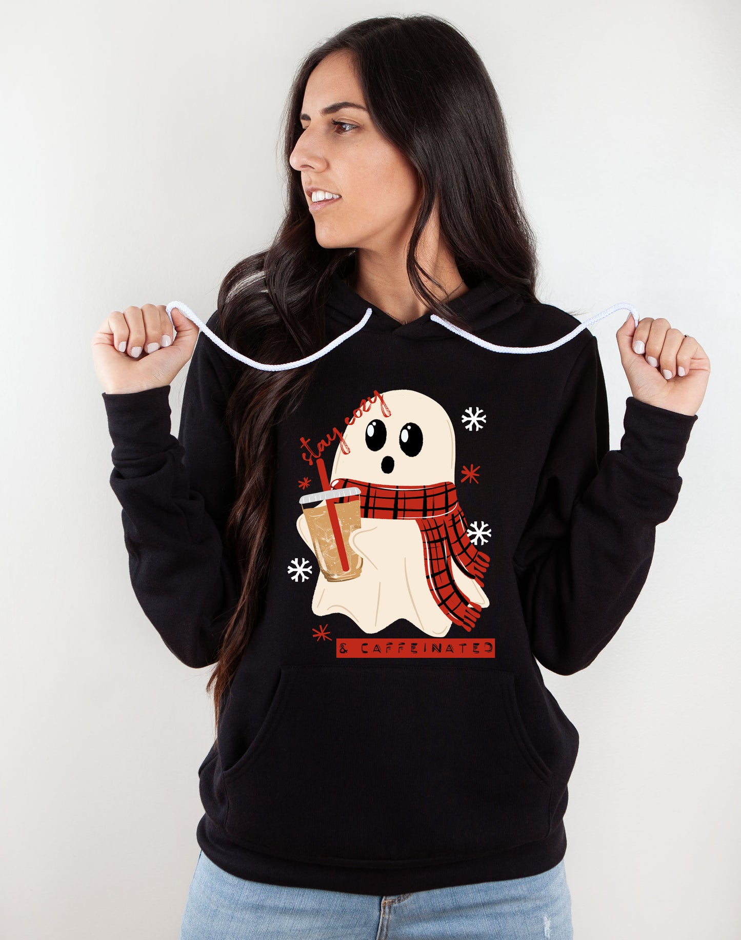 Stay Cozy & Caffeinated Ghost Hoodie
