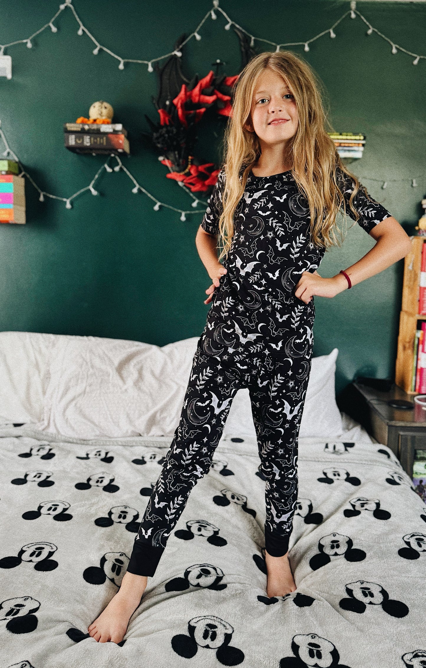 Midnight Bats 2-piece Bamboo Pajamas