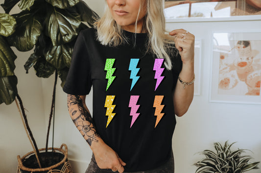 Lightning Bolts V-Neck