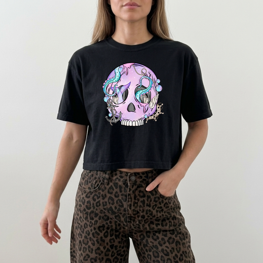Mermaid Skellie Cropped Tee